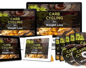 PLR Carb Cycling para bajar de peso, dieta, MRR, curso en vídeo, libro electrónico, derechos de reventa principales, reventa, productos digitales