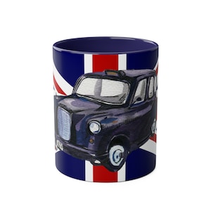Union Jack ,Black Cab Coffee Mugs, 11oz