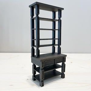 Stół warsztatowy do domku dla lalek STL 1:12 – zestaw półek do warsztatu w miniaturze, meble do domku dla lalek do druku, kompatybilne ze szklarnią