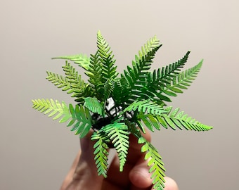 Miniature Fern Plant STL 1:12 – Printable Dollhouse Plant with Pot