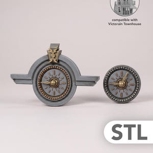 Victorian Wall Clock STL 1:12 – Miniature Clock Dial & Decorative Wall Clock for Dollhouse