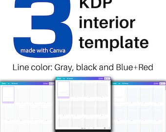 Pacote interno de baixo conteúdo KDP de modelo de caderno de diário feito com Canva
