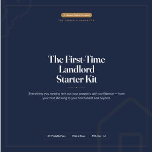 First-Time Landlord Starter Kit | Printable Rental Property Bundle | Tenant Screening, Lease Checklist, Rent Tracker PDF