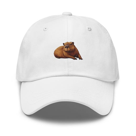 Embroidered Capybara Dad Hat Adjustable Unisex Baseball Cap  display picture 1