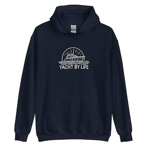 Yacht Life Embroidered Unisex Hoodie Cozy Nautical Vibes