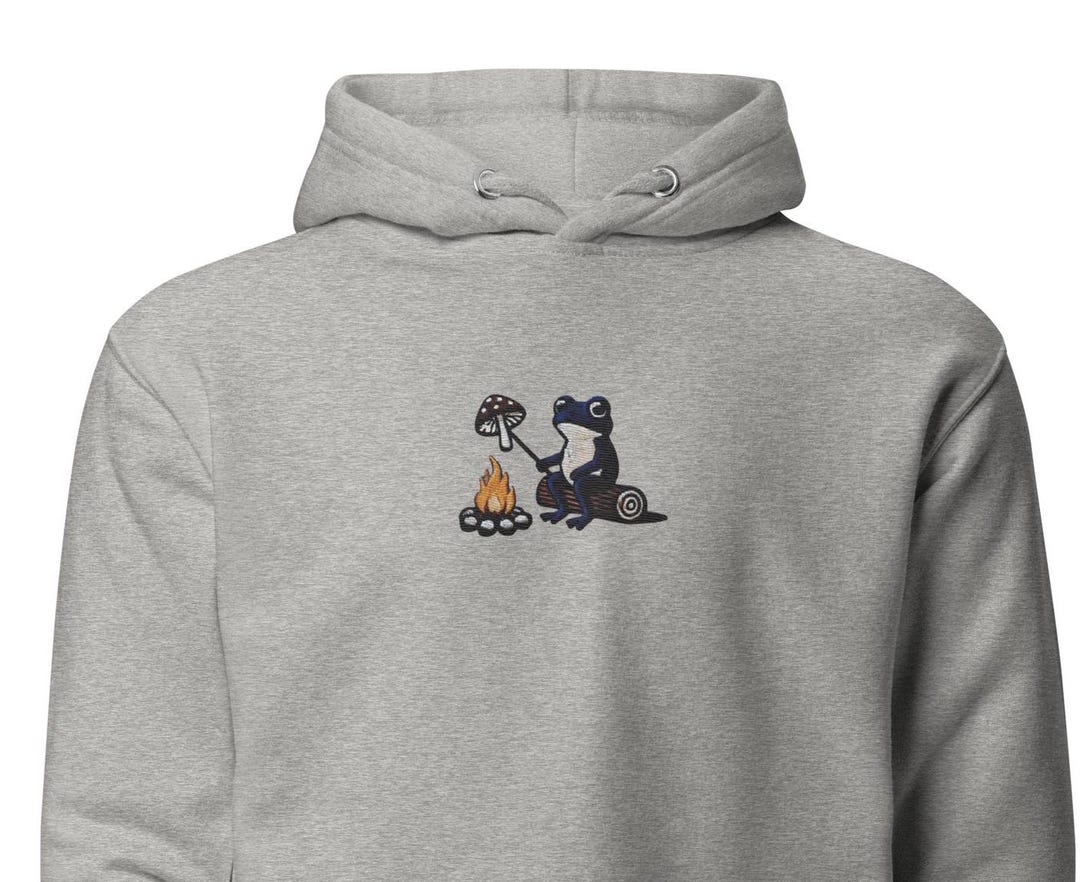 Frog by the Fire Mushroom Roasting Cotton Heritage Hoodie