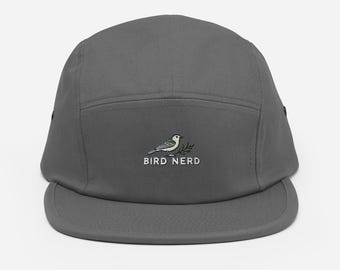 Bird Nerd Embroidered Five Panel Cap for Nature Enthusiasts