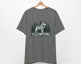Yellowstone National Park Unisex Jersey Short Sleeve Tee Camping Tshirt Hiking Explore