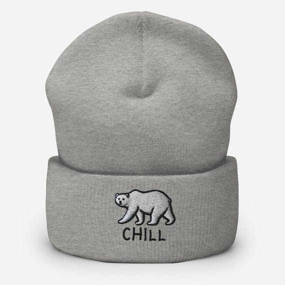 Beanie Buy Arctic Hat Gray White Green Pine Evergreen Tree  display picture 2
