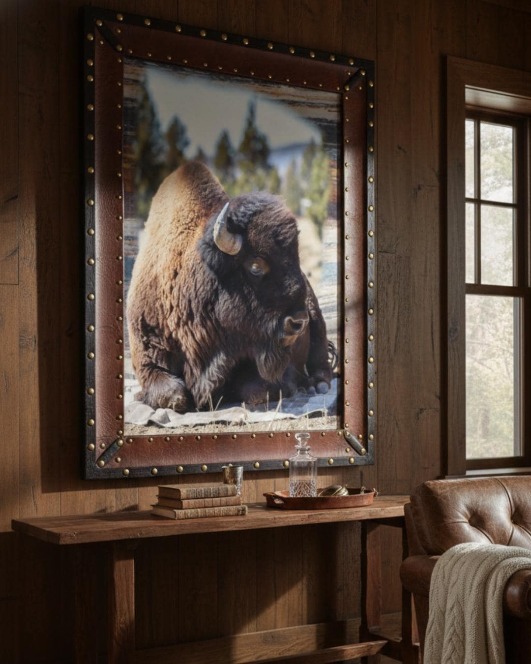 American Bison Wall Art Print – Wildlife Photography, Rustic Lodge ...