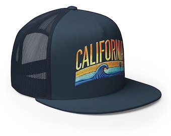 California Hat - Low Profile - Blue / White - Trucker Mesh  display picture 1
