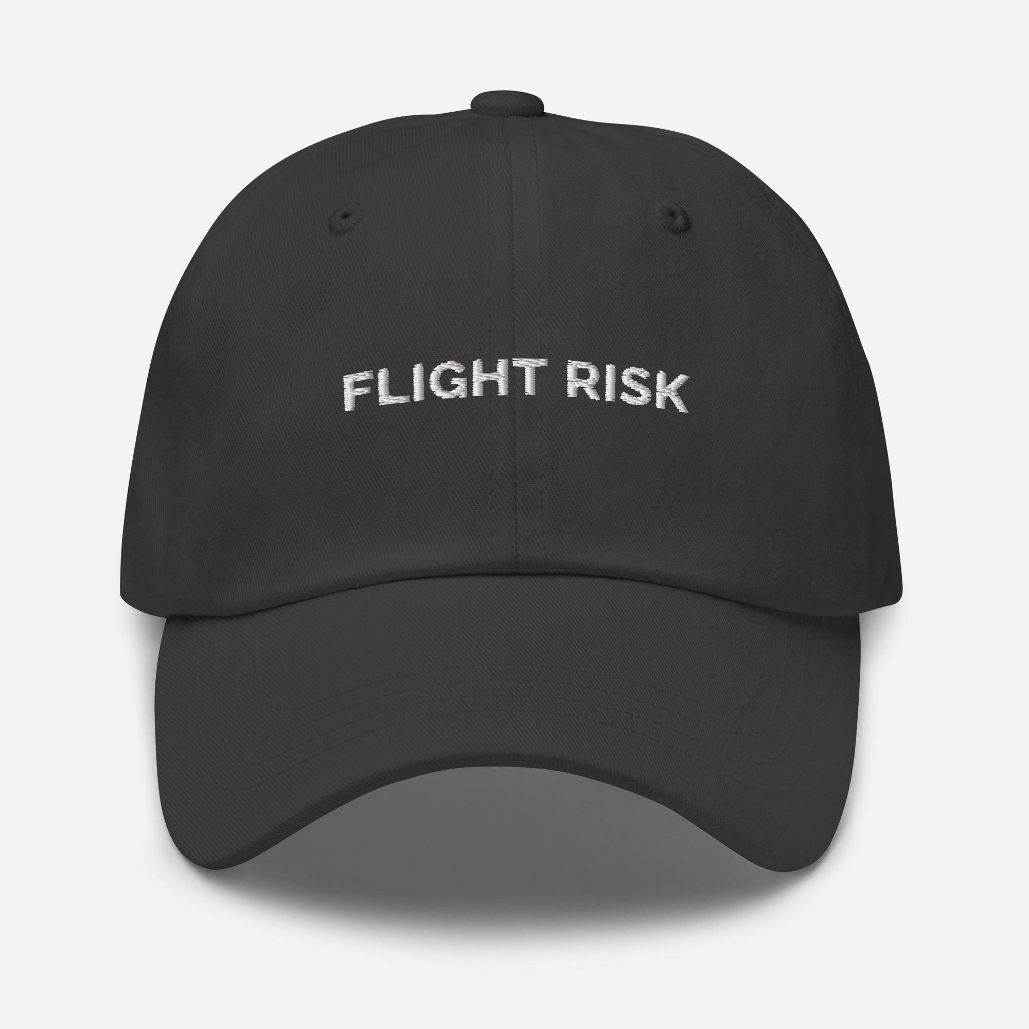 Embroidered Flight Risk Dad Hat Adjustable Strap Low Profile - Etsy
