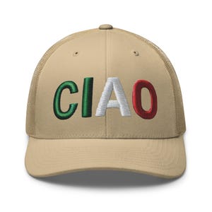 Ciao Italy Trucker Hat Destination Vacation Cap with Mesh Back Great Gift Idea
