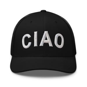 Embroidered CIAO Italian Trucker Hat Travel Cap with Mesh Back Great Gift