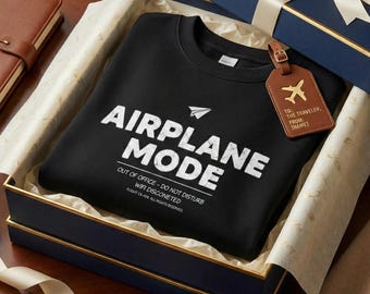 Sudadera de cuello redondo con cuello redondo y diseño de avión, ideal como regalo para amigos.