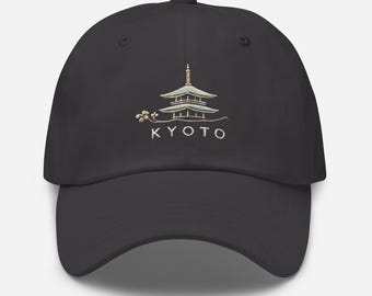 Kyoto Embroidered Dad Hat - Low Profile Adjustable Cotton Twill Cap Great Gift