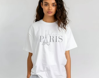 Paris Eiffel Tower Comfort Colors Tee, French Style Shirt