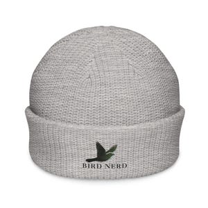 Bird Nerd Embroidered Fisherman Beanie for Nature Lovers