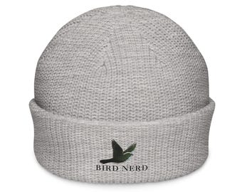 Gorro de pescador bordado Bird Nerd para amantes de la naturaleza