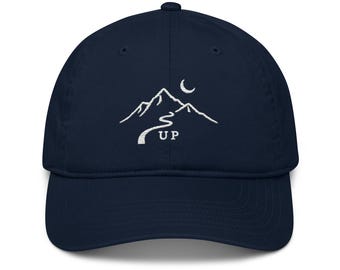Embroidered "UP"  Minimalist Landscape Dad Hat