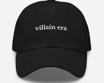 Gorra de papá bordada de la era del villano