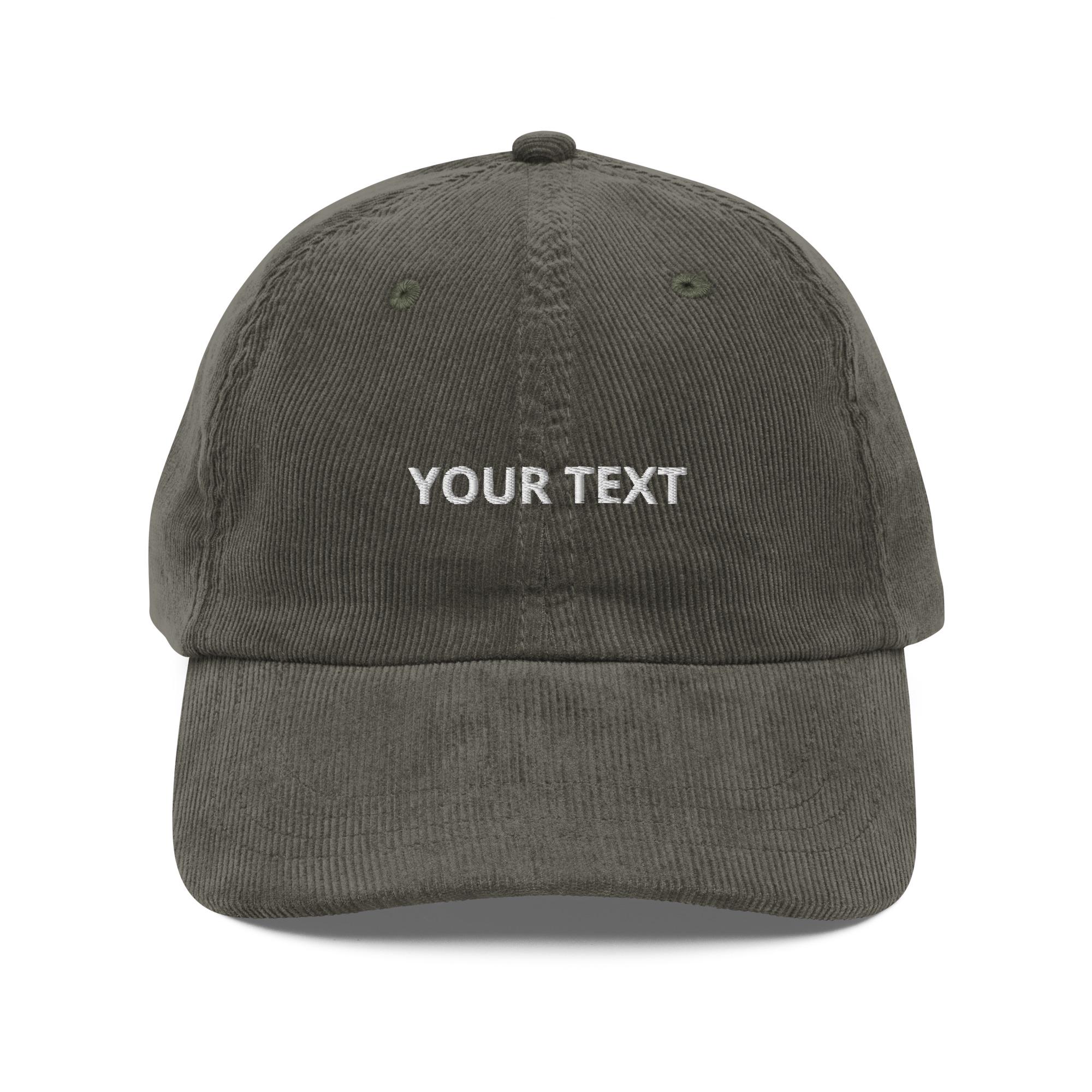 Custom Embroidered Corduroy Adjustable Relaxed Fit Baseball 