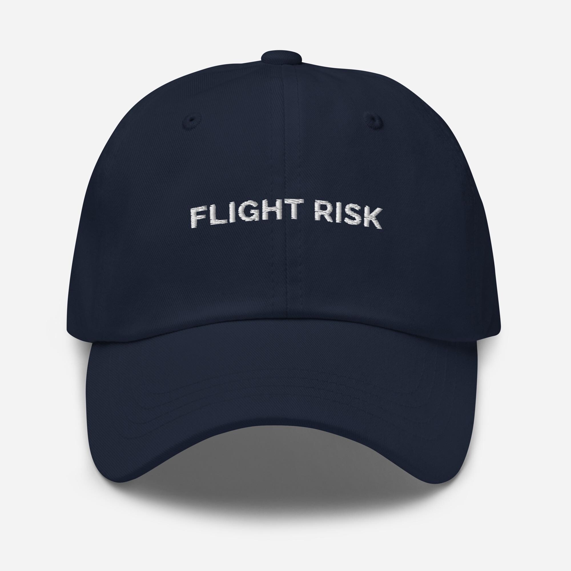 Embroidered Flight Risk Dad Hat Adjustable Strap Low Profile - Etsy