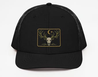 The Eternal Stag – Richardson 112 truckerpet, geborduurde Heritage Skull-patch