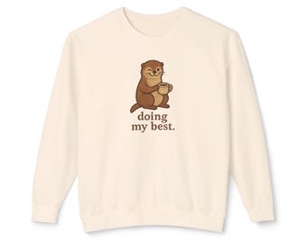 Otter Sweatshirt Sea Otter Graphic Comfort Colors Shirt - Vintage Washed Nature, Hiking, Camping Gifts