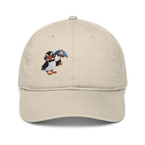 Playful Puffin Organic Dad Hat Sustainable Wildlife Fun The Sea Parrot
