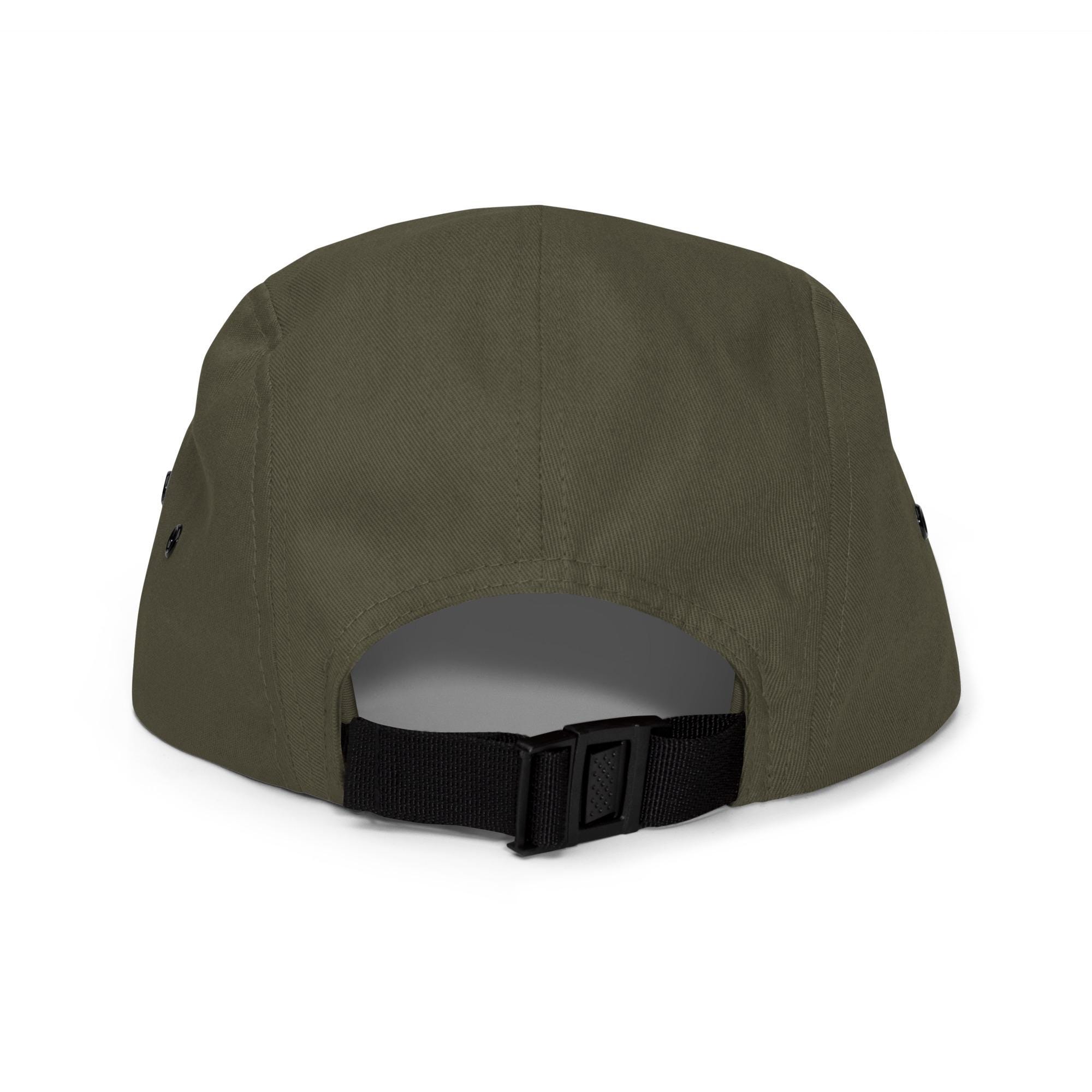 Monarch Butterfly Embroidered 5-panel Camp Hat – Olive Green