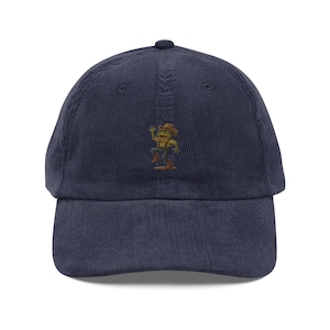 Dancing Frog Embroidered Corduroy Hat – Western Cowboy Frog Hat Vintage Inspired