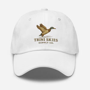 Mallard Duck Embroidered Hat Trini Skies Supply Co. Wildlife Outdoor Cap for Hunting, Fishing, Hiking & Heritage Living
