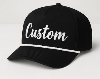 Casquette de golf brodée en corde Richardson personnalisée - Casquette de camionneur en corde brodée personnalisée - Casquette de golf personnalisée Casquette de bateau