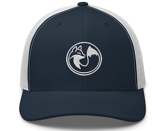 Embroidered Fox Trucker Hat – Breathable Mesh, Adjustable Snapback