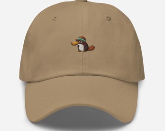 Relaxed Platypus Embroidered Cap | Unique Animal Hat Wildlife