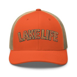 Embroidered Lake Life Trucker Cap Adjustable Mesh Back Hat