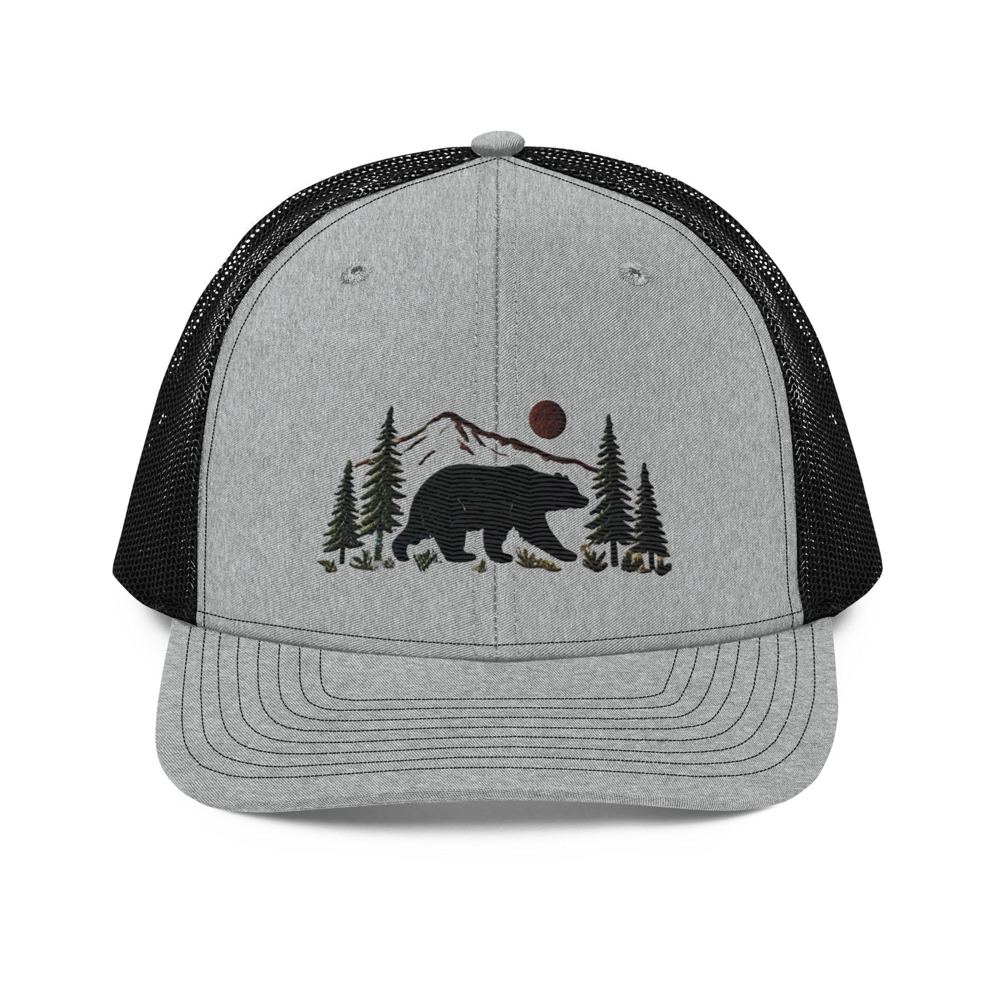 Embroidered Black Bear Wildlife Trucker Cap Nature-inspired  display picture 2