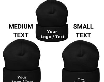Custom Embroidered Beanie | Personalized Cuffed Winter Hat | Custom Logo Merch