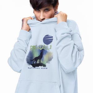 Gezellige, op het wild geïnspireerde avonturensweater met capuchon Denali Wolf