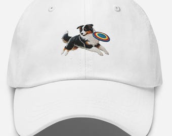 Cappello da papà Australian Shepherd ricamato – Collezione Fur Baby
