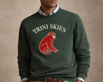 Monkey Heritage Sweatshirt - Nature Inspired Crewneck Fleece