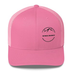 US Coordinates Embroidered Trucker Cap  Patriotic Adjustable Mesh Hat