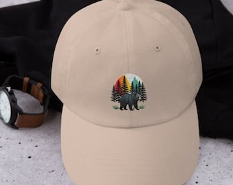 Gorra de papá Oso Negro: Diseño de perfil bajo Guardián del Bosque