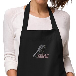 Whisk Me to Dreamland Embroidered Organic Cotton Apron | Cozy Kitchen Gift