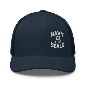 US Navy SEALs Trucker Cap  Embroidered Patriotic Mesh Hat