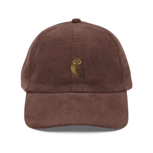 The Night Watch – Embroidered Owl Corduroy Hat Vintage Inspired Hat
