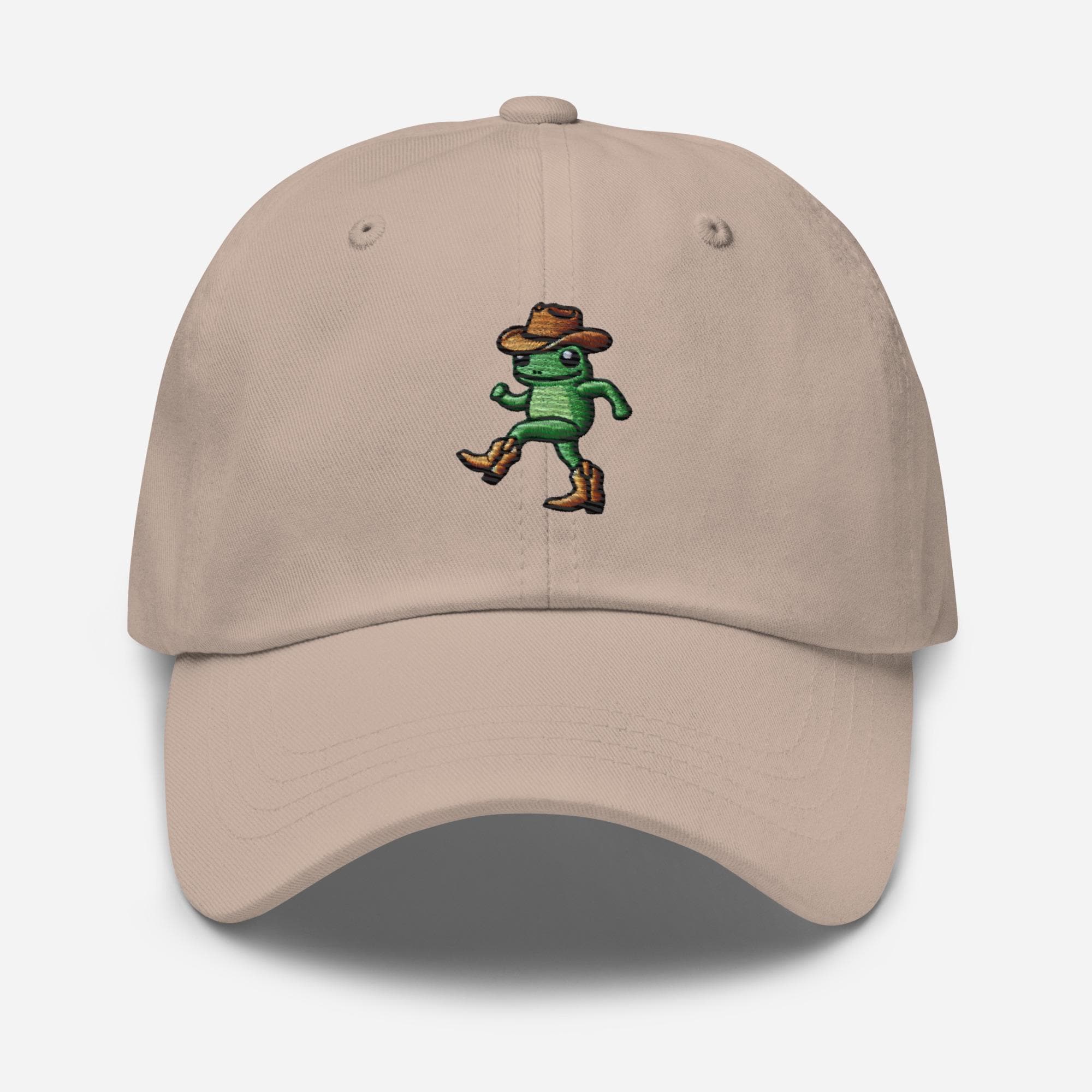 Dancing Cowboy Frog Embroidered Dad Hat