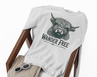Wander Free Wildlife Nature Graphic Unisex Heavy Blend Crewneck Sweatshirt