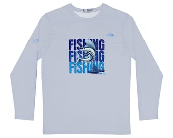 TS Sport Fishing Unisex Long Sleeve Performance Shirt, 100% Polyester, Moisture-Wicking Activewear